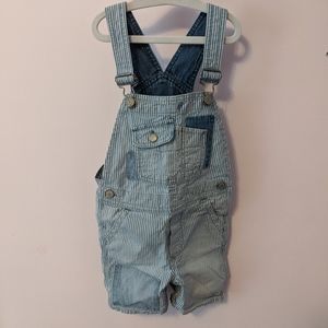 Baby Gap 1969 4T railroad stripe overalls